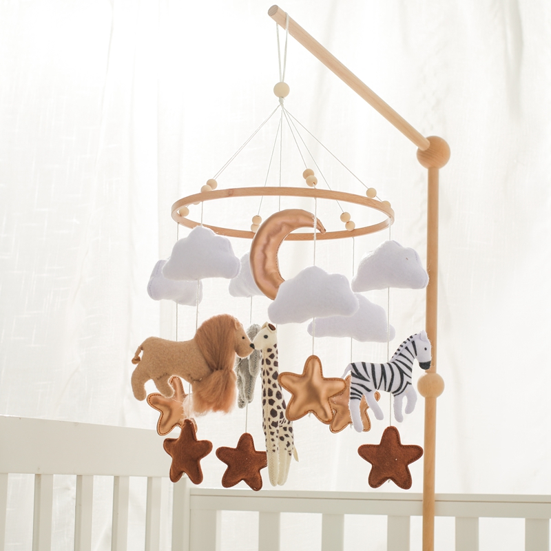 Baby Rattle Toy Set - Mobile per Culla in Legno con