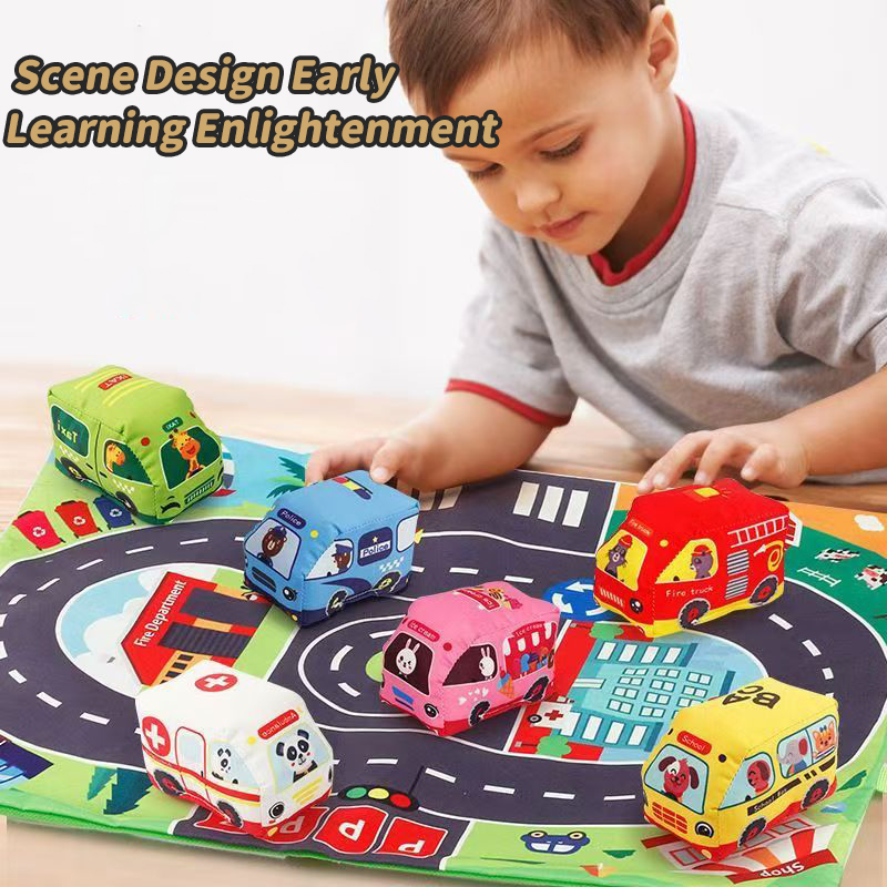 Baby Rattle Toy Set - Set di giocattoli per auto morbidi