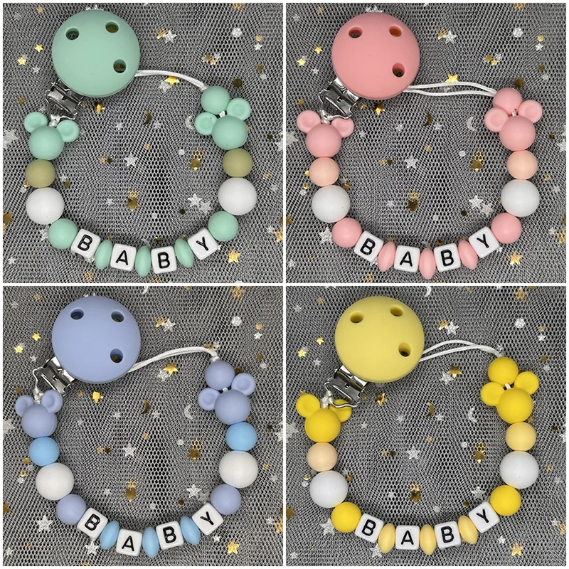 Baby Product - Catenella Portaciuccio Personalizzata con Nome, Clip