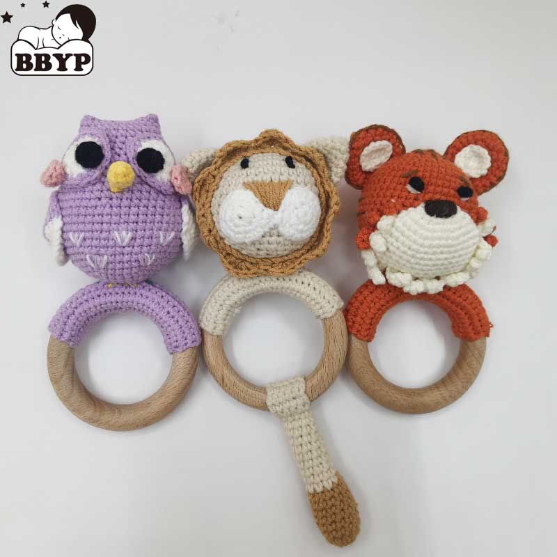 Baby Products Photos - 1PC coniglio tigre leone uncinetto sonaglio