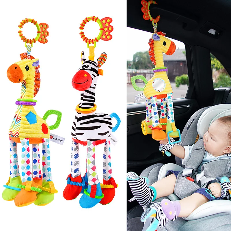 Baby Rattle Toy Set - Morbido Giraffa Zebra Animale Campanelli Sonagli