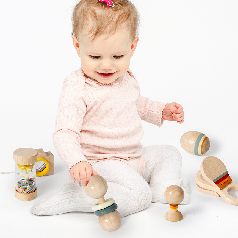 Giocattoli in legno Montessori - Baby Rattle Toy Set recensione e prezzo